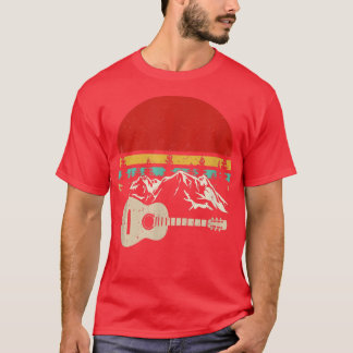 Guitar Vintage Mountains Gifts Retro Musician Guit T-Shirt