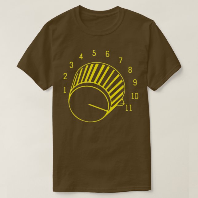 Guitar  Volume up to 11  T-Shirt (Design Front)