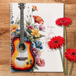 Guitar Wildflower Ampersand Musical Wedding  Planner
