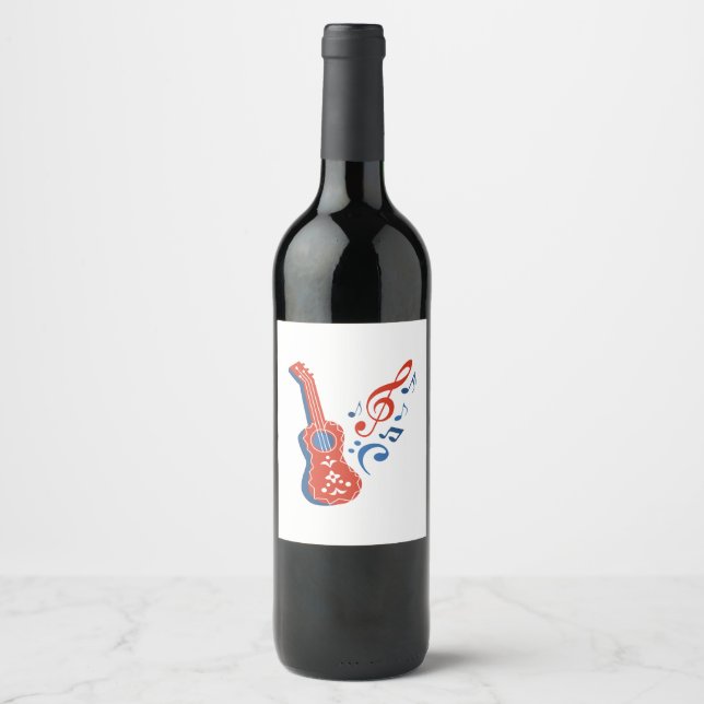 Guitar Wine Label (Front)