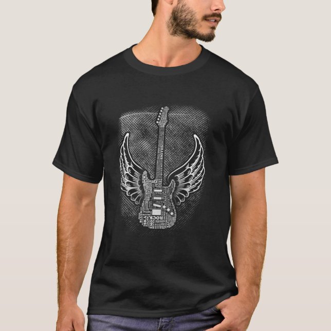 Guitar Wings Musician And Guitar Player Gifts T-Shirt (Front)