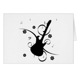 Guitar With Musical Notes
