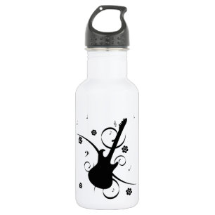 Guitar With Musical Notes 532 Ml Water Bottle