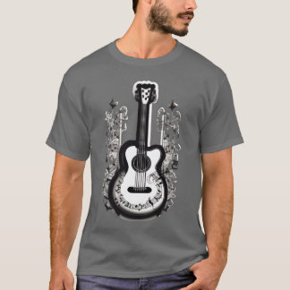 Guitar with musical notes for those who love music T-Shirt
