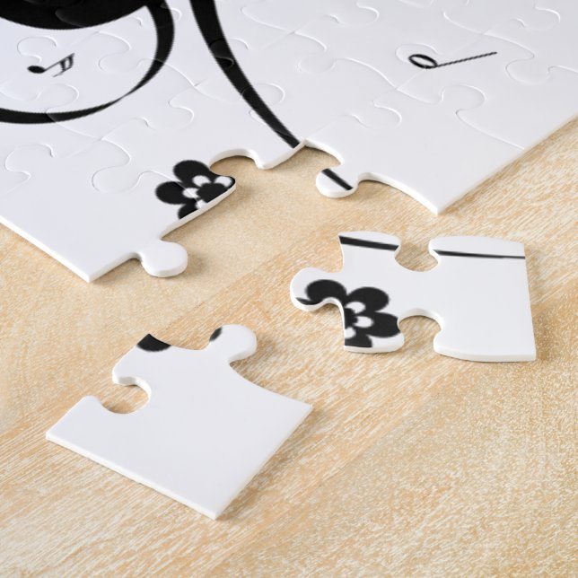 Guitar With Musical Notes Jigsaw Puzzle (Side)
