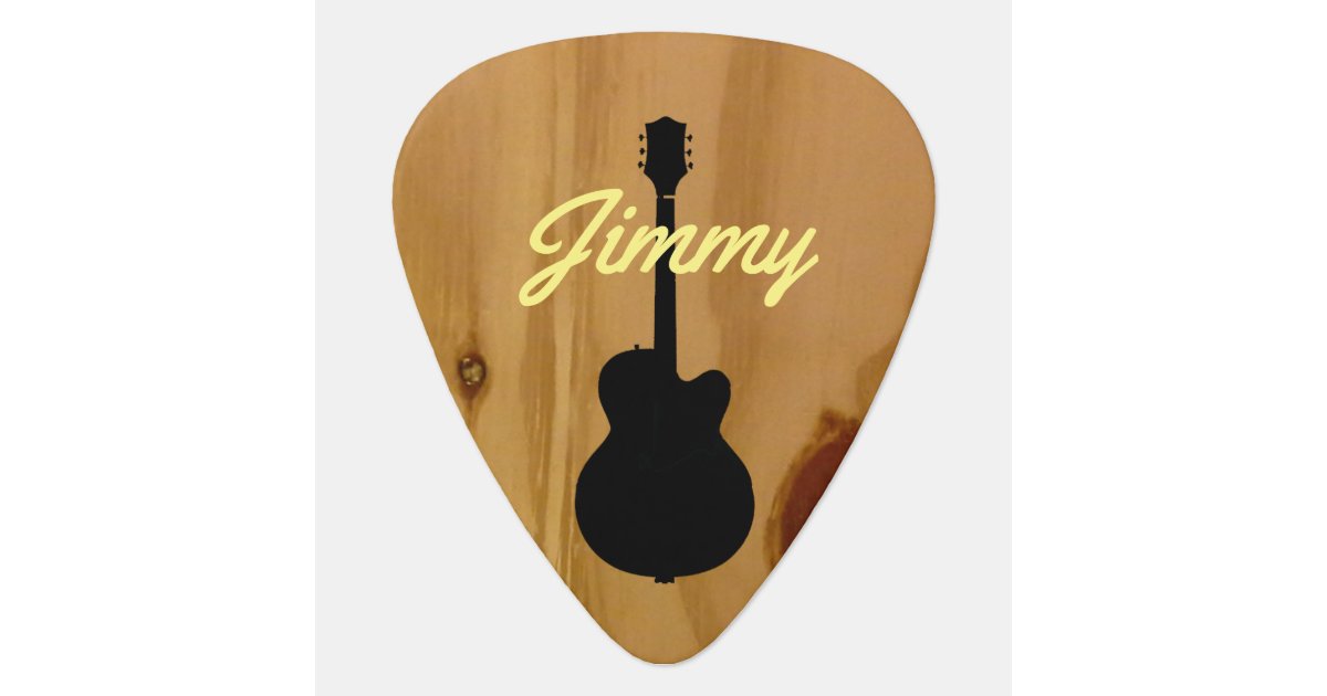 guitar wood handwritten name cool guitar pick | Zazzle.co.nz