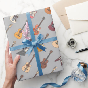 Guitar Wrapping Paper, Music Gift Wrap