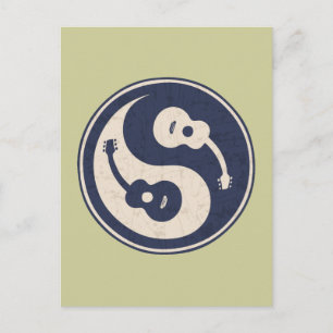 Guitar Yang -blue Postcard