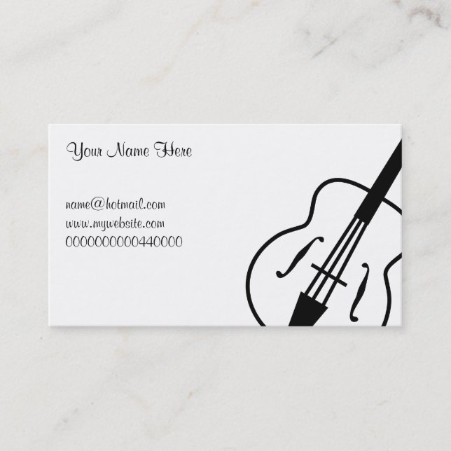 Guitar, Your Name Here, Business Card (Front)