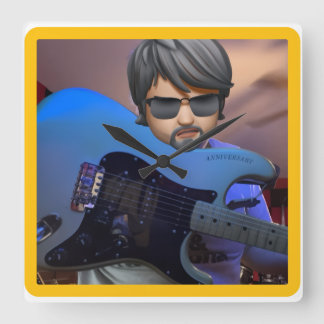 Guitarbizon  square wall clock