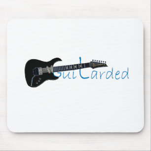 Guitarded Black Electric Guitar Mouse Pad