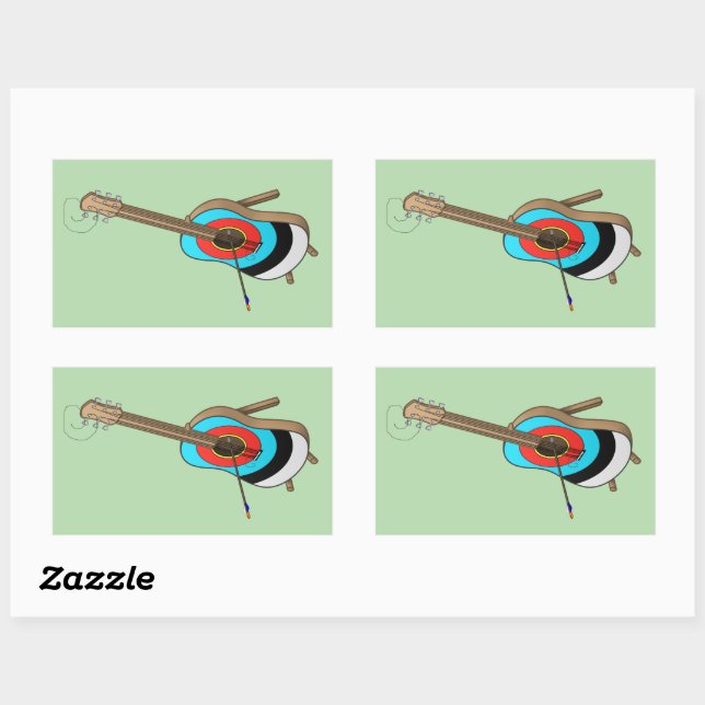 Guitarget -  rectangular sticker (Sheet)