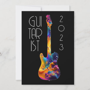 GUITARIST 2023 COLORFUL GUITAR BAND GIFT INVITATION