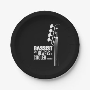 Guitarist Bassist Will Always Cooler Than You Xmas Paper Plate