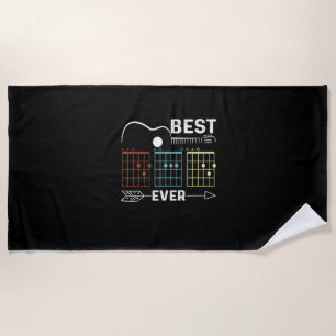 Guitarist Best Dad Ever Birthday Beach Towel