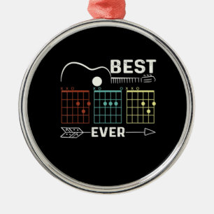 Guitarist Best Dad Ever Birthday Metal Tree Decoration