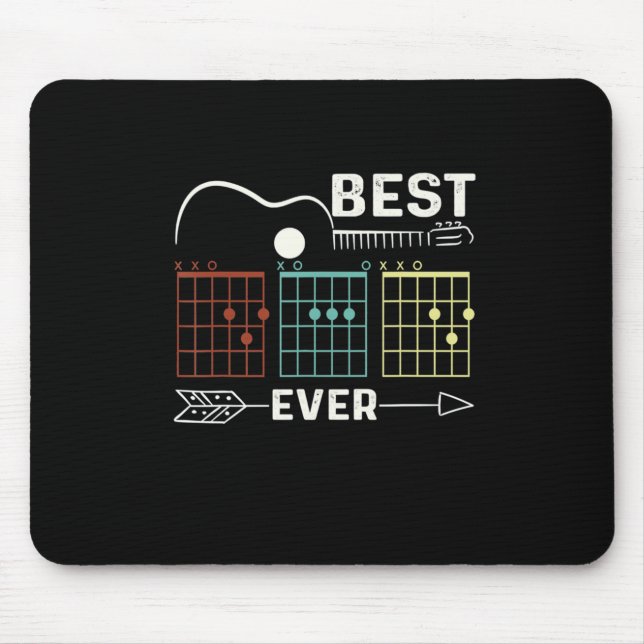 Guitarist Best Dad Ever Birthday Mouse Pad (Front)