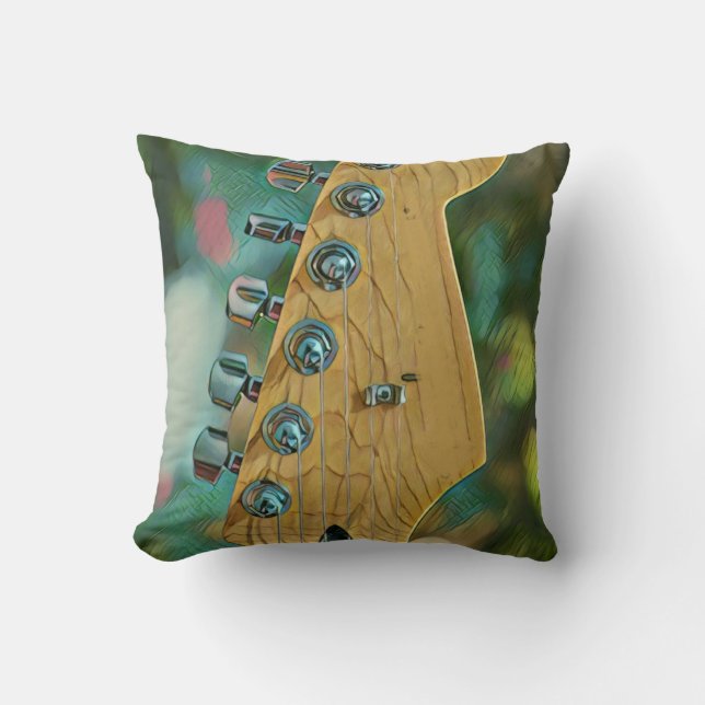 guitarist birthday gift cushion (Front)