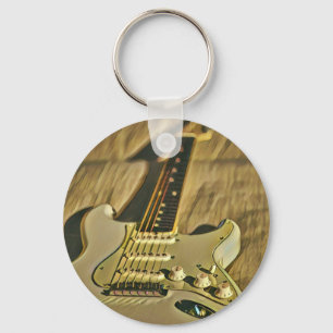 Guitarist birthday gift key ring