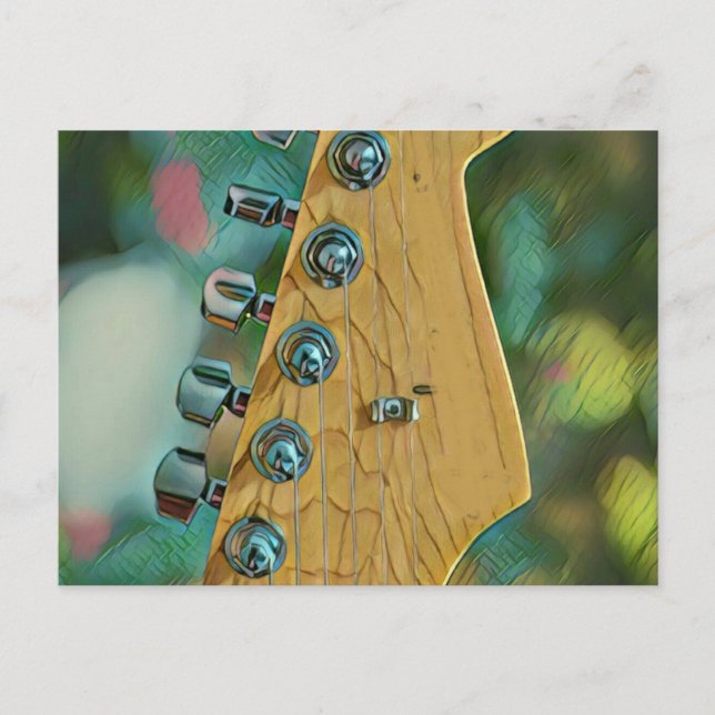 guitarist birthday gift postcard (Front)