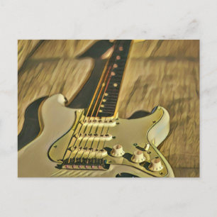 Guitarist birthday gift postcard