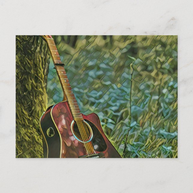 Guitarist birthday gift postcard (Front)