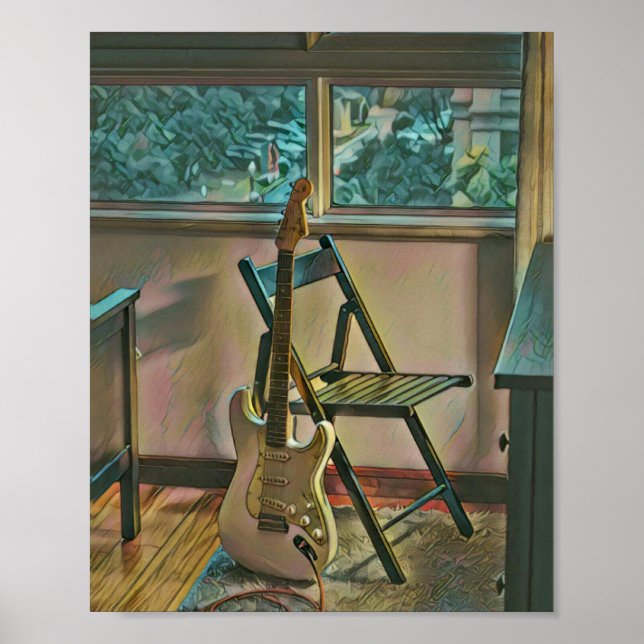 guitarist birthday gift poster (Front)