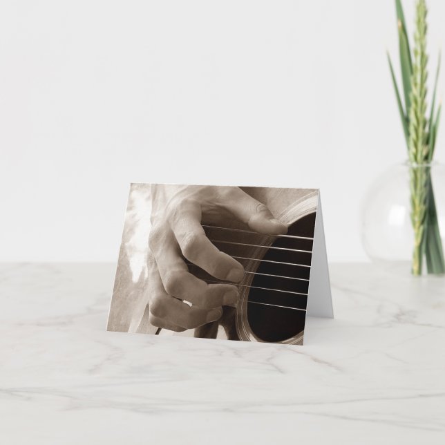 Guitarist blank card (Front)