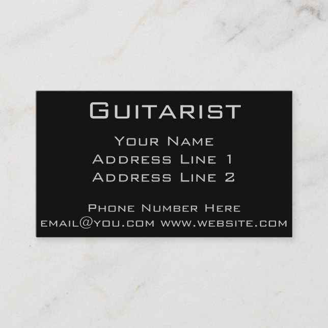 Guitarist Business Card (Front)