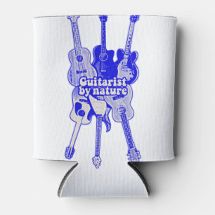 Guitarist by nature. vintage blue guitar can cooler