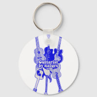 Guitarist by nature. vintage blue guitar