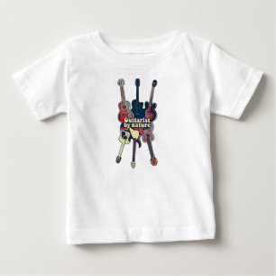 Guitarist by nature. vintage colorful guitars baby T-Shirt