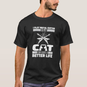 Guitarist Cat Electric Metal Guitar T-Shirt