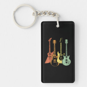 Guitarist Colorful Musical Instruments Guitars Key Ring