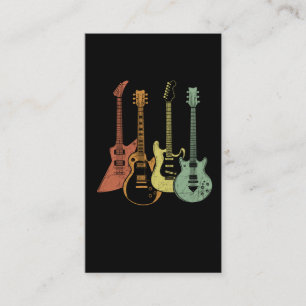Guitarist Colourful Musical Instruments Guitars Business Card