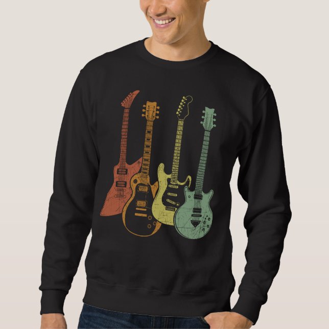 Guitarist Colourful Musical Instruments Guitars Sweatshirt (Front)