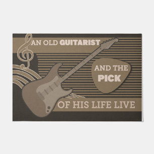 Guitarist Doormat, Instrument lover gift Doormat