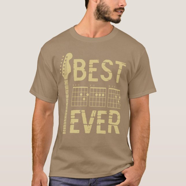 Guitarist Father Best Dad Ever D A D Chord Gifts G T-Shirt (Front)