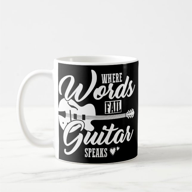 Guitarist gift guitar saying nice  coffee mug (Left)