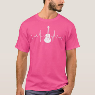 Guitarist Gift Music Lover Heartbeat Guitar T-Shirt