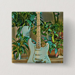 Guitarist gifts 15 cm square badge