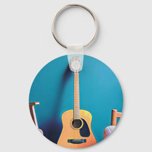Guitarist gifts key ring
