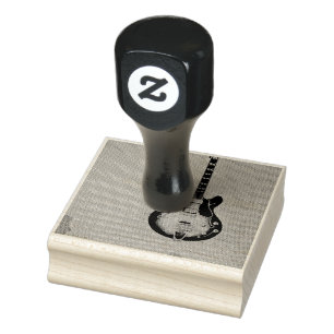 Guitarist gifts rubber stamp