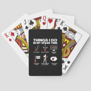 Guitarist Guitar Addicted Guitarist Music Birthday Playing Cards