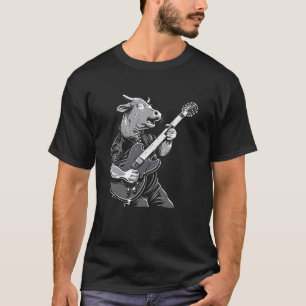 Guitarist Guitar - Cow Farmer Breeder Brown Swiss  T-Shirt