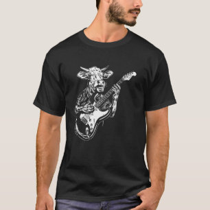 Guitarist Guitar - Cow Farmer Breeder Shorthorn Ca T-Shirt