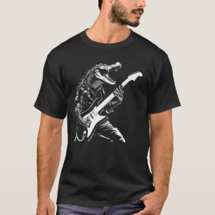 Guitarist Guitar - Guitar Player Alligator Dad Mum T-Shirt