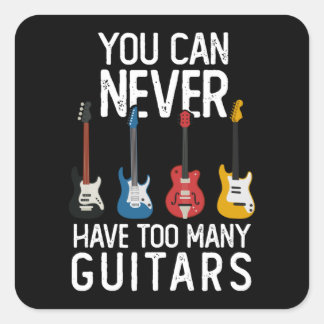 Guitarist Guitar Music Gift Present Idea Square Sticker