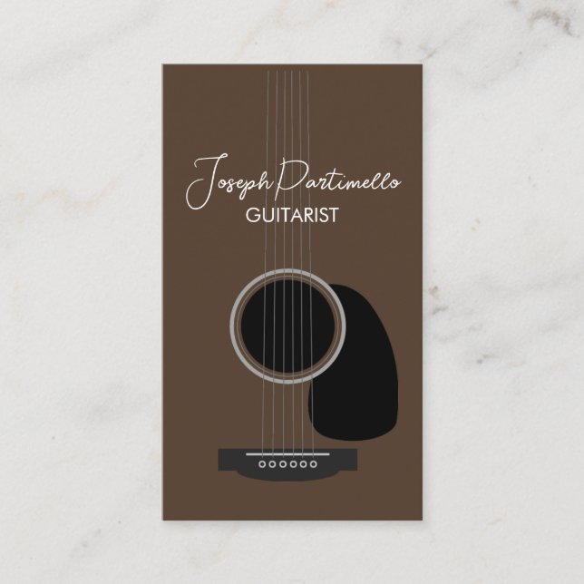 Guitarist Guitar Music Musician Business Card (Front)