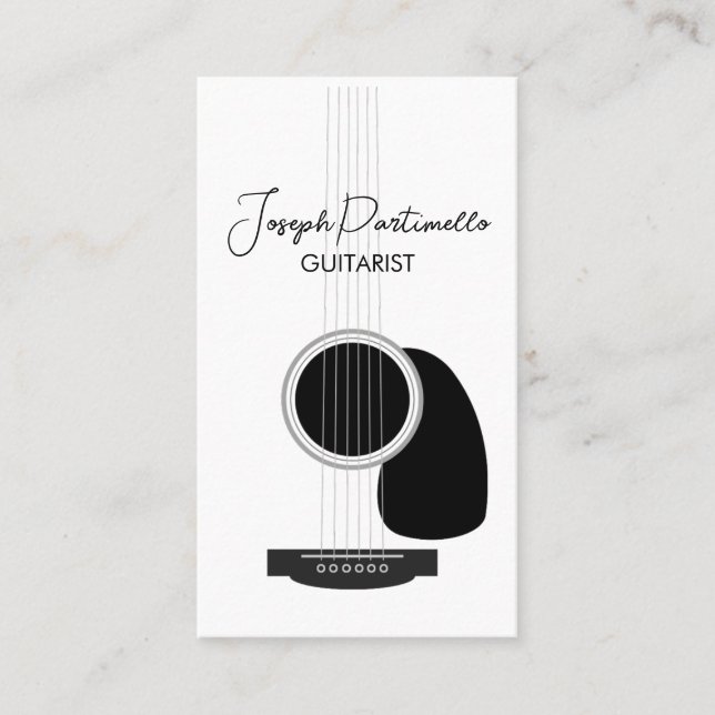 Guitarist Guitar Music Musician Business Card (Front)